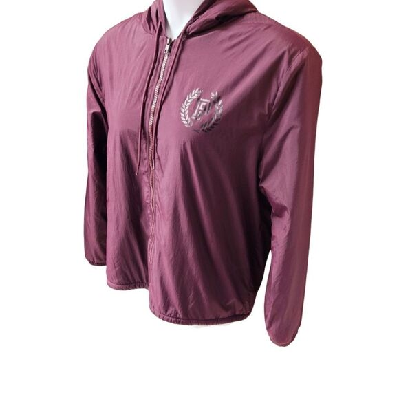 PINK VICTORIA SECRET Warm Maroon Hooded Sherpa Jacket Size M/L - Picture 7 of 16